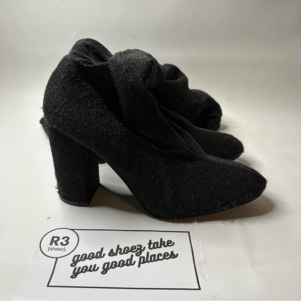Zara Thigh High Heels Womens Sz 7.5 Black